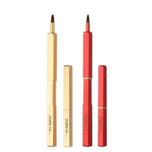  Portable Man-made Fibre Makeup Brush Velvet Red