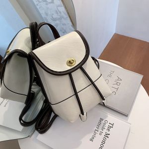 White Leather Look Backpack