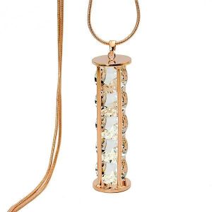 Hourglass Austrian Crystal Chain Long Necklace