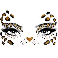 Leopard print face gems sales