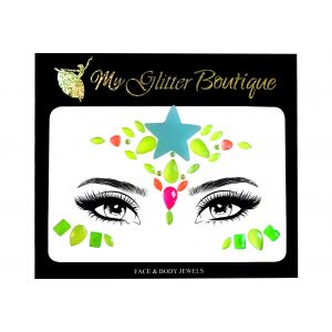 Glow In The Dark Star Face Jewels 