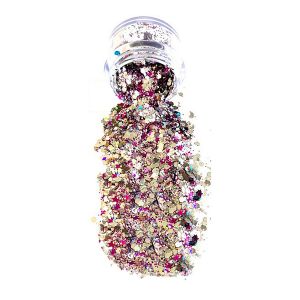 Silver Pink Big Glitter pot