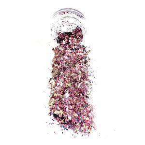 Chunky Silver Hexagon Body glitter Pot
