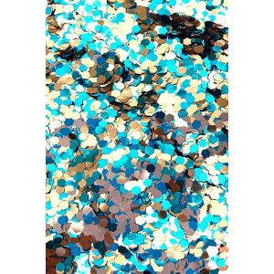 Hexagon Aqua Silver Body glitter