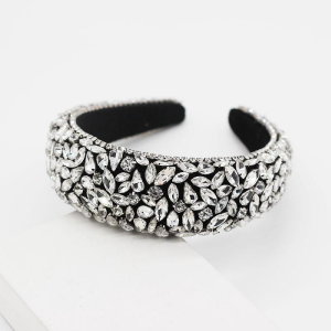 Black Rhinestone Encrusted Headband