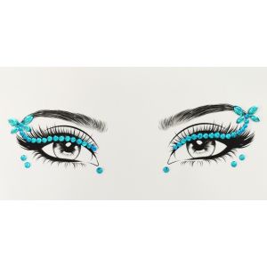Aqua Butterfly Eyeliner gems