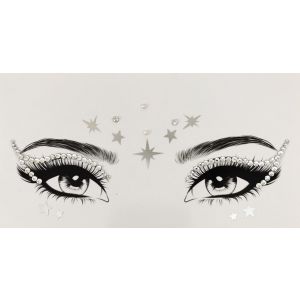Clear Gems Cat Eye gem Stickers 