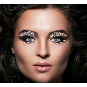 Silver Eyeshadow Face Gems