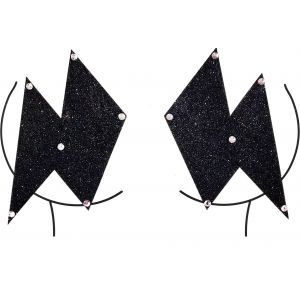 Black Lightning Glitter Pasties