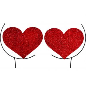Red Heart Glitter Pasties