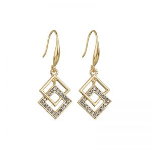 Geometric Diamond  Earrings