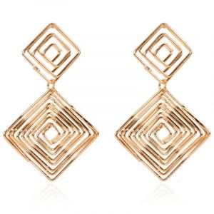 Fashion Golden Square Earrings