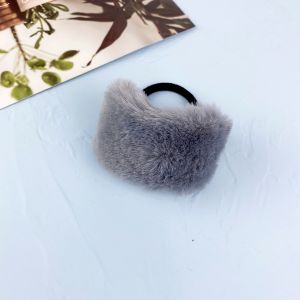 Grey Candy Color Imitation Rabbit Hair Rope