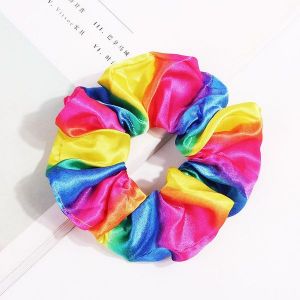 Rainbow Thick stripe Scrunchies