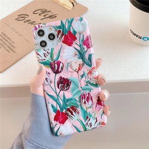 Pink Tulip Floral iPhone 11 Silicone Case