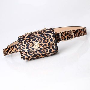 Fashion Leopard Belt Bag Mini Chain Bag All-match Clothing Belt