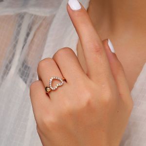 Hollow Love Alloy Ring
