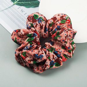 Cotton And Linen Scrunchies Red