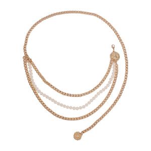 Imitation Pearl Multi-layer Waist Chain