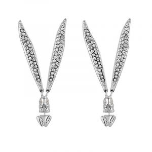 Diamond Flashing Long Ears Rabbit Earrings