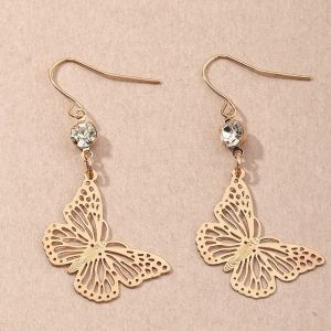 Butterfly Ethnic Style Leaf Flower Earrings