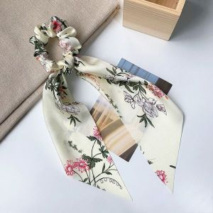 White Intestine Tassel Hair Scrunchies
