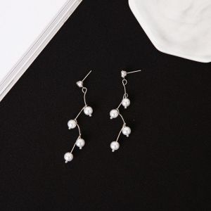 Pearl Earrings Long Irregular Tassel Earrings