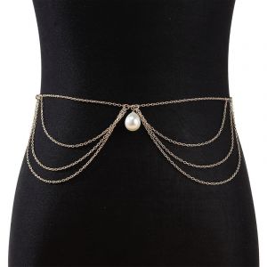 Wild Personality Sexy Pearl Waist Chain