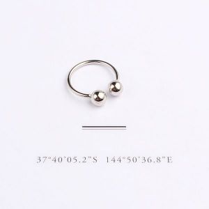 Silver Double Balled Ring