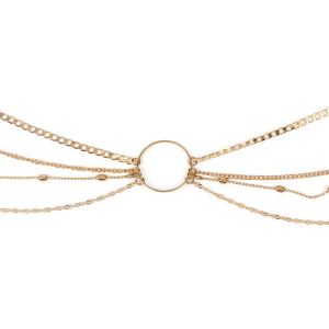 Gold Geometrical Hollow Centre Waist Chain