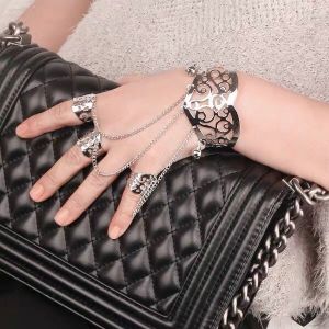 Retro Silver Three Rings Bracelet