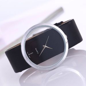 Simple Transparent Double-sided Hollow Watch Black