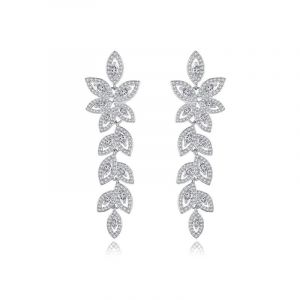 Long Zircon Women's Earrings 