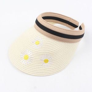 Summer Hat Embroidery Headband Straw Hat