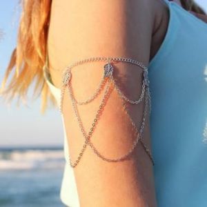  Metal Leaf Fringed Chain