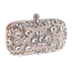 Rhinestone Evening Bag Apricot