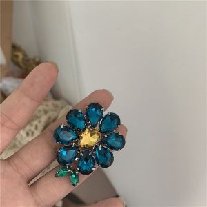 Retro Large Color Crystal Ring