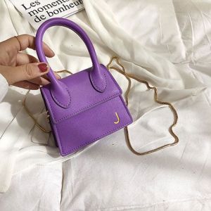Single-handed Texture Shoulder Bag- PURPLE