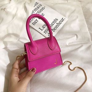 Single-handed Texture Shoulder Bag- ROSE PINK