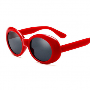Retro Oval Red Sunglasses