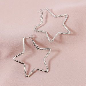 Five-pointed Star Hot-selling Earrings SILVER 