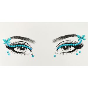 Aqua Butterfly Eyeliner gems