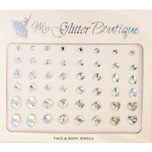 Assorted Shape iridescent Body Gems