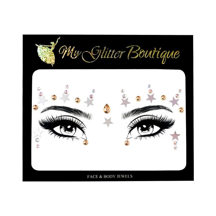 Star Freskles And Gold Gems Face Jewels Face Gems My Glitter